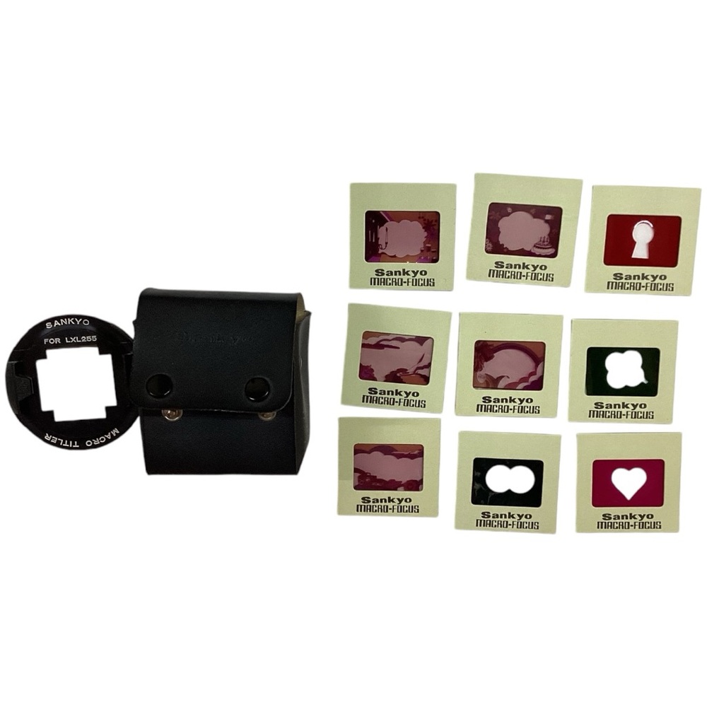 Sankyo Macro Focus Filter Slides with Original‎ Case 9 Shapes and Backgrounds